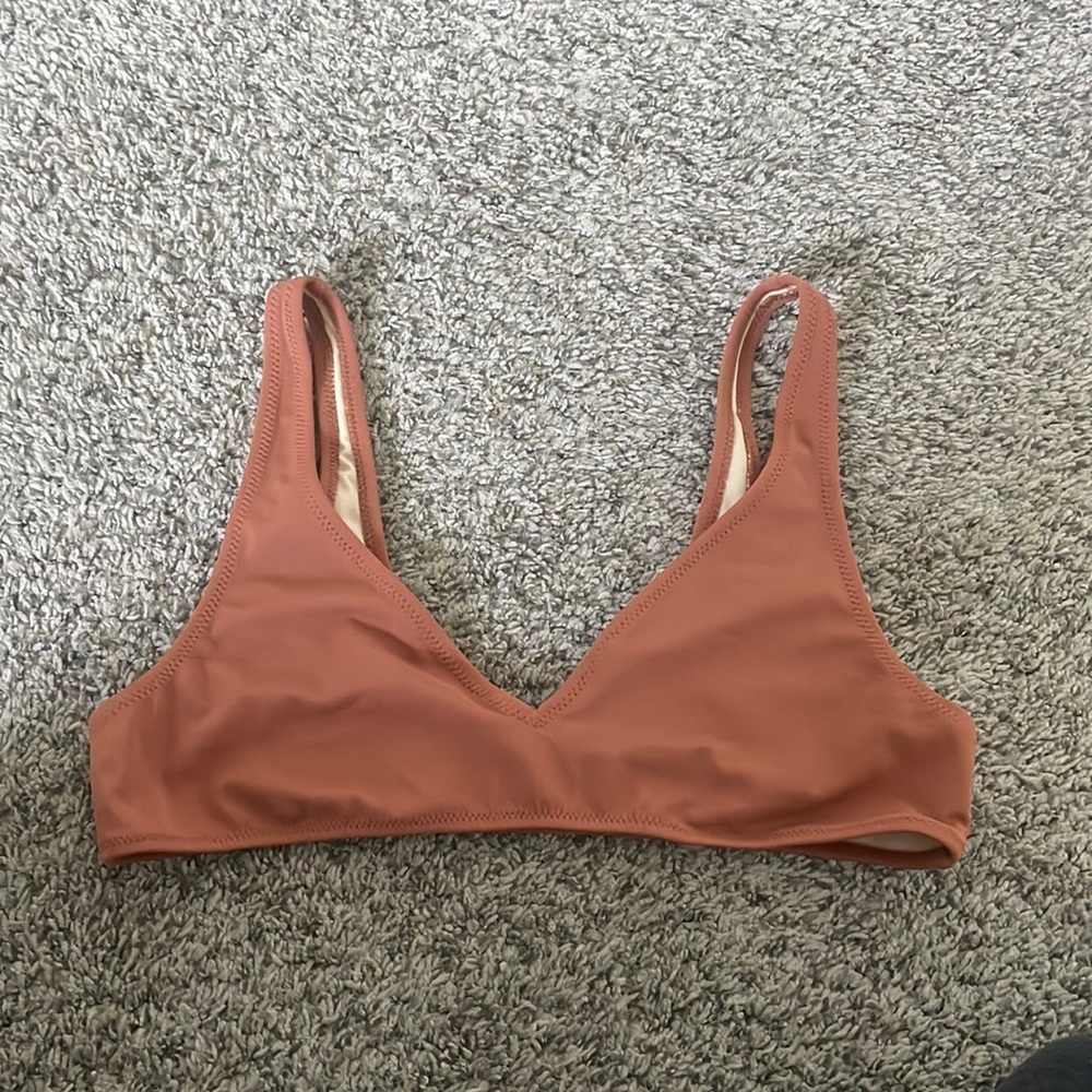 Pacsun orange/tan bathing bikini top